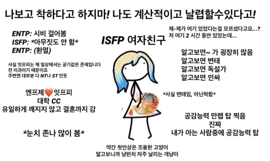 ISFP 특징 2탄 5